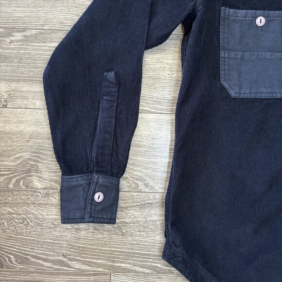 Random Access Men’s Corduroy Shirt S Navy Blue Button-Up Casual Fall Jersey - Picture 4 of 16